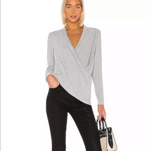 1. State Cross Front Cozy Knit Top - Sz. L Gray